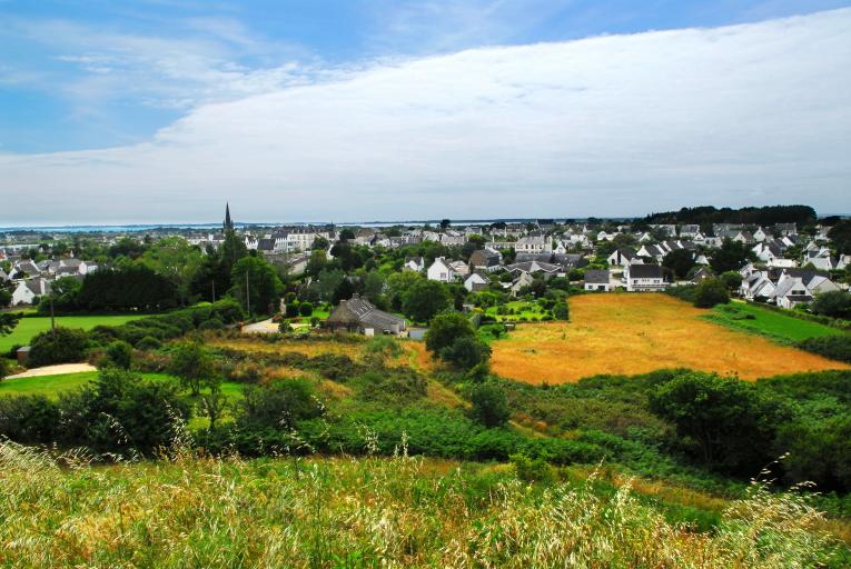 Vue de Carnac en Bretagne.