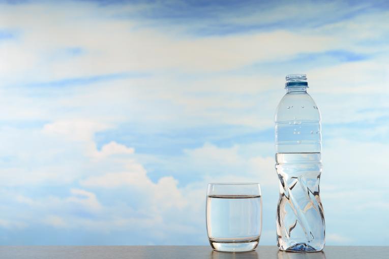 Eau minérale de la marque Volvic